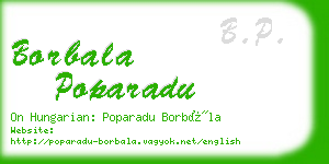 borbala poparadu business card